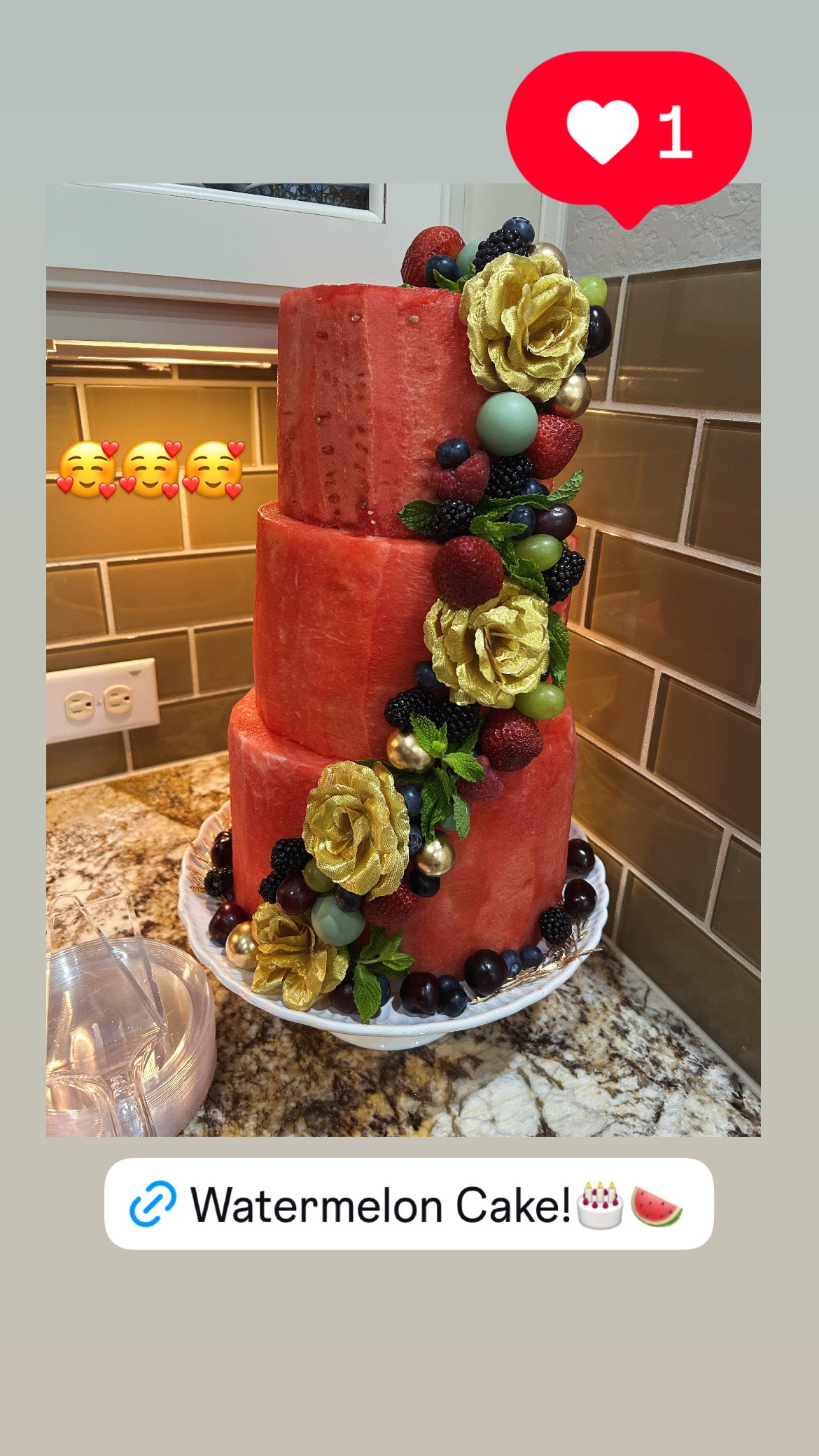 Watermelon Fruit Cake! (Catering)